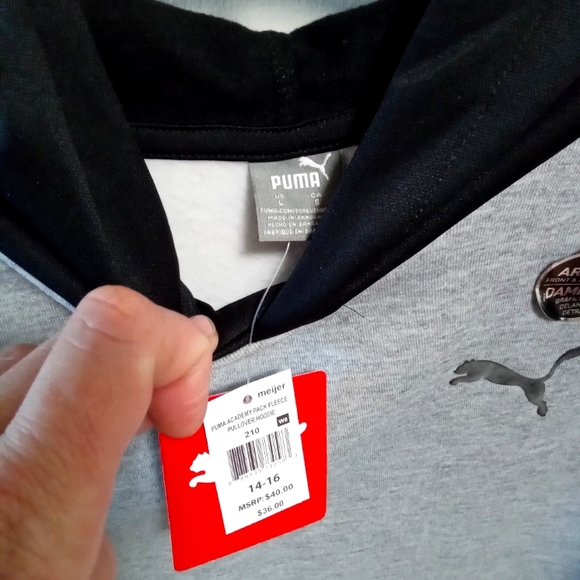 Puma Pack Fleece Pullover Hoodie NWT! - Picture 3 of 4